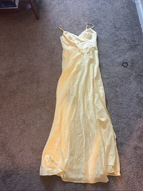 Birdy grey yellow bridesmaid dress size small
